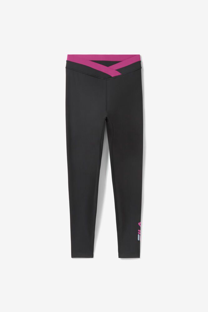 Fila Pants Womens Black Peerless 7/8 Legging - Ireland 37215-QNFW